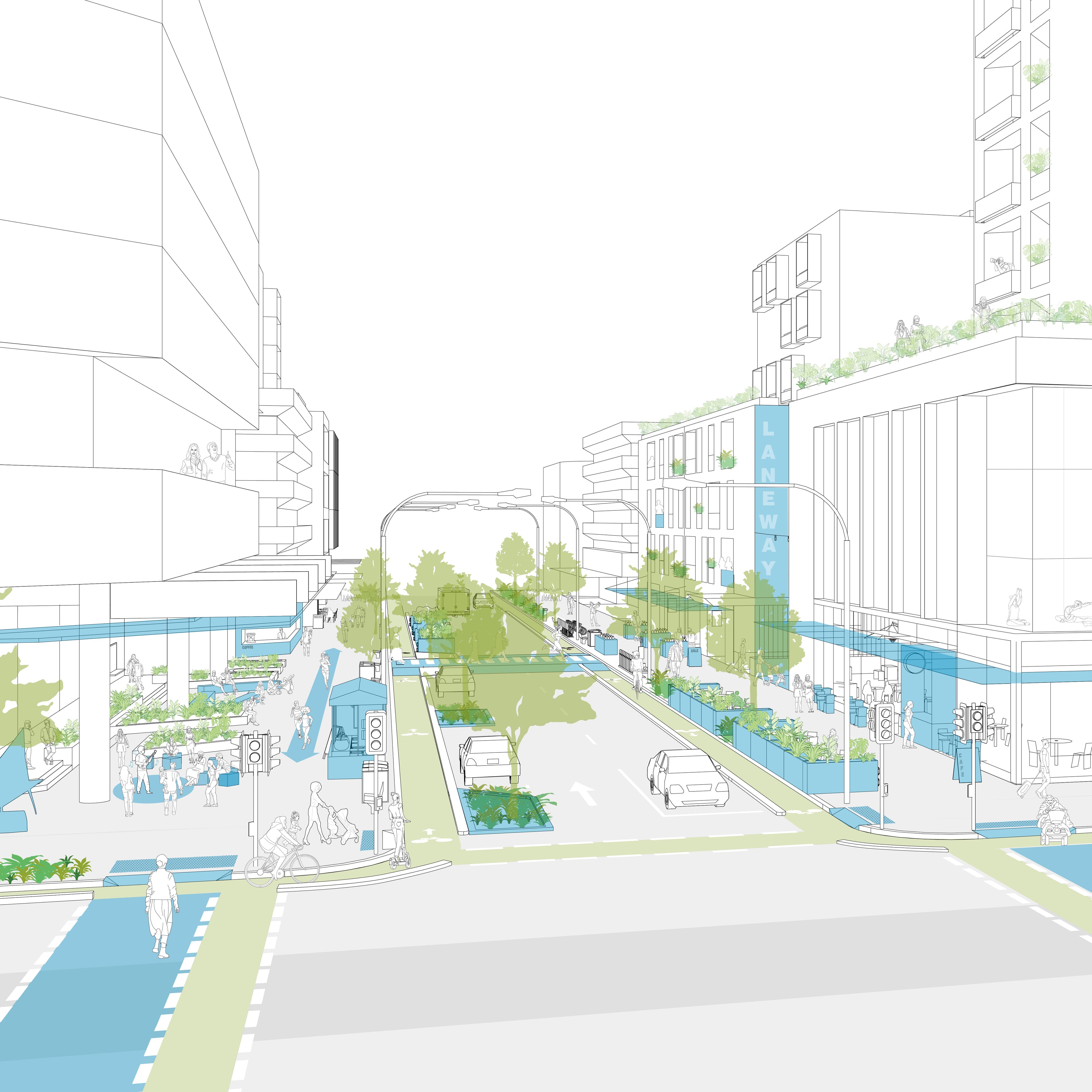 ACT Canberra CCUDF Streetscape Perspective