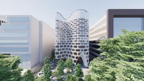 545 Concept Western Elevation And Arrival Landscape Web 500 282