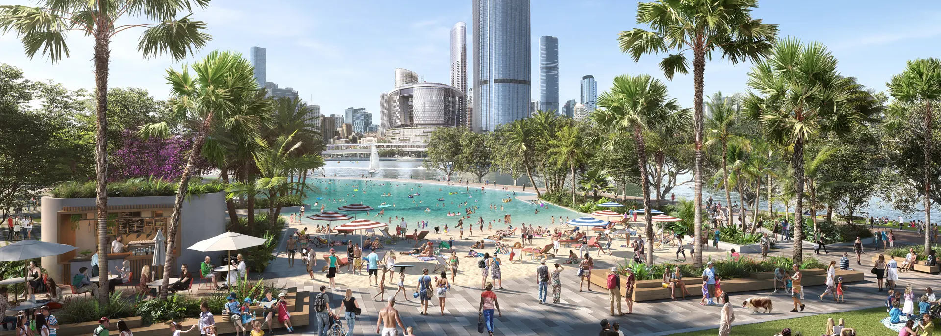 QLD Future South Bank Lagoon Render