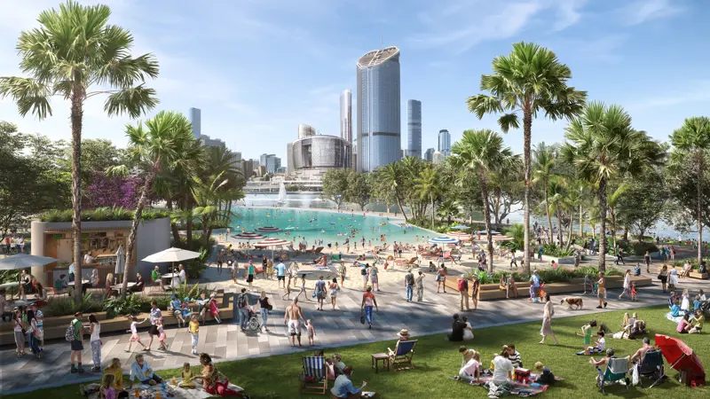 QLD Future South Bank Lagoon Render